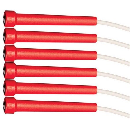 Champion Sports Champion Sports RSR7SET 7 ft. Rhino High Performance Licorice Speed Rope Set; White & Purple - Set of 6 RSR7SET